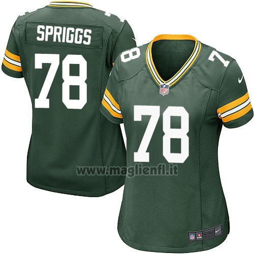 Maglia NFL Game Donna Green Bay Packers Spriggs Verde Militar